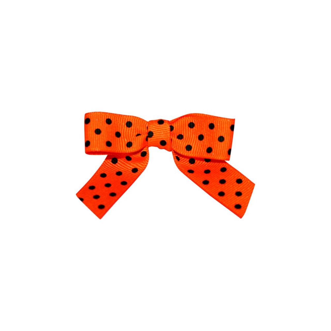 JAM Paper 2.5" Grosgrain Polka Dot Twist Tie Bows, 100ct.
